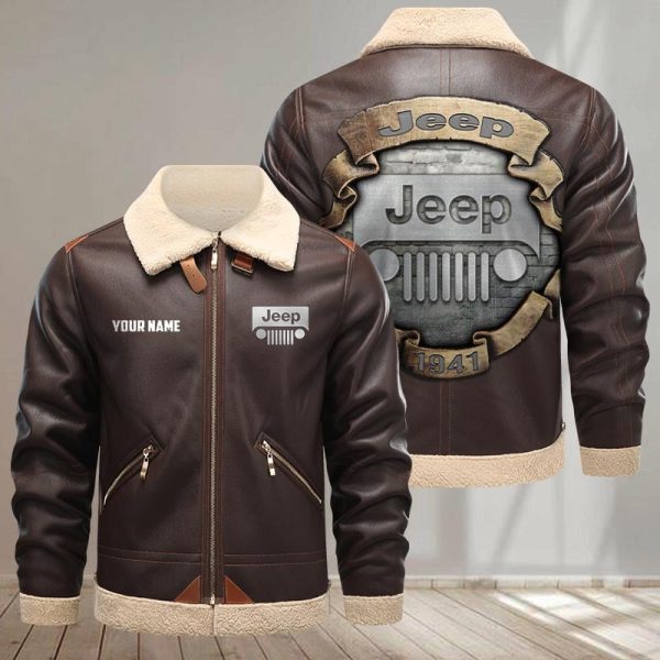 Jeep Leather Jacket VDFURLJK005 - Image 2