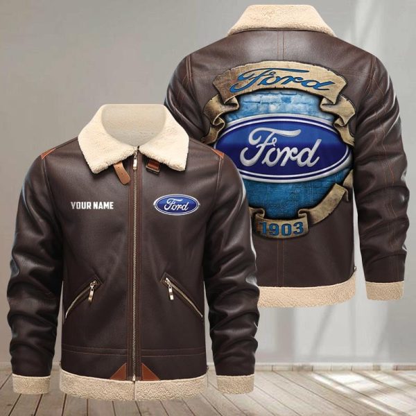 Ford Fur-Lined Leather Jacket VDFURLJK001 - Image 2