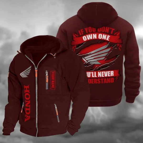 Honda Hooded Cardigan Zip Hoodie VD2DZH019