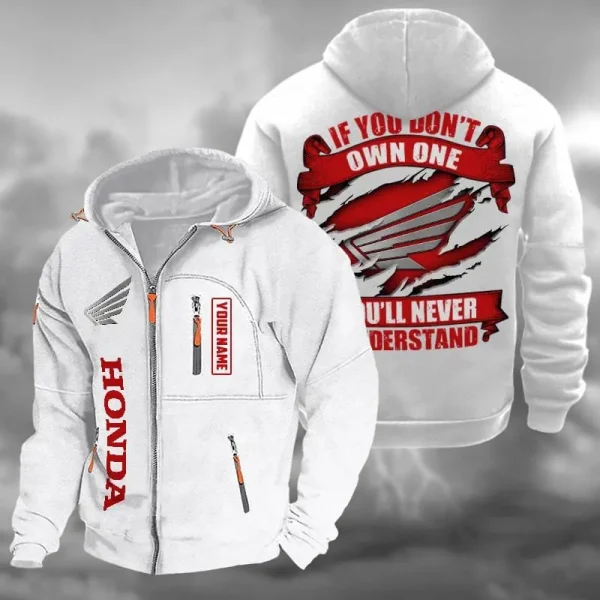 Honda Hooded Cardigan Zip Hoodie VD2DZH019 - Image 2