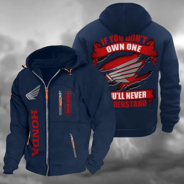 Honda Hooded Cardigan Zip Hoodie VD2DZH019 - Image 3