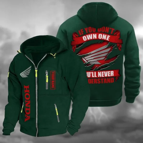 Honda Hooded Cardigan Zip Hoodie VD2DZH019 - Image 4