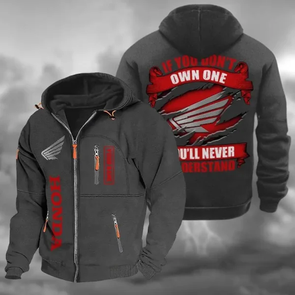 Honda Hooded Cardigan Zip Hoodie VD2DZH019 - Image 5