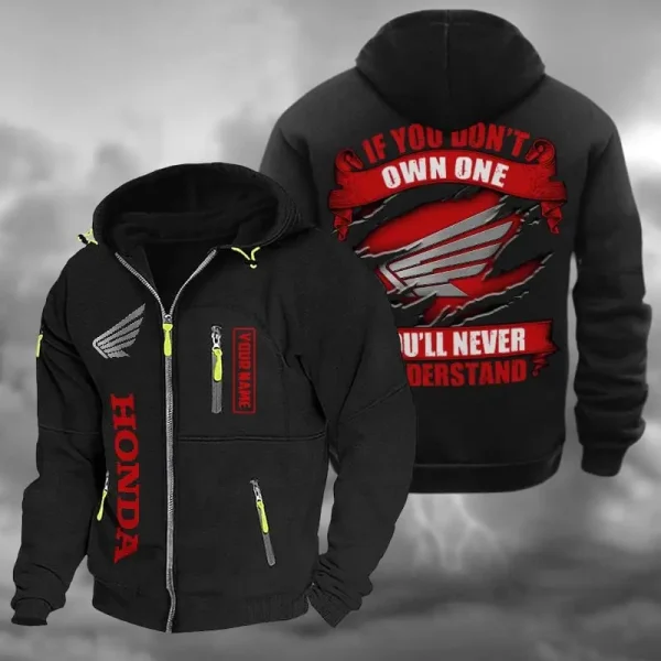 Honda Hooded Cardigan Zip Hoodie VD2DZH019 - Image 6
