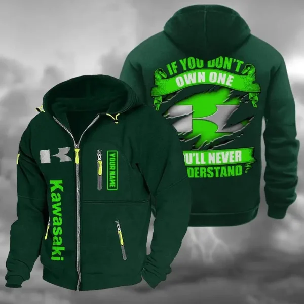 Kawasaki Hooded Cardigan Zip Hoodie VD2DZH020