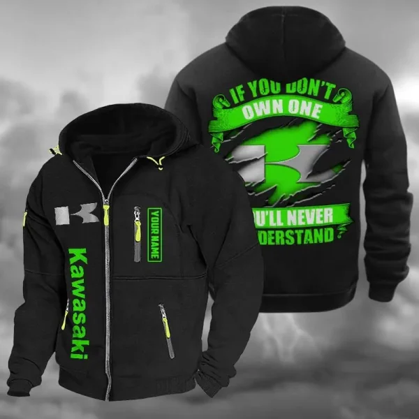 Kawasaki Hooded Cardigan Zip Hoodie VD2DZH020 - Image 6