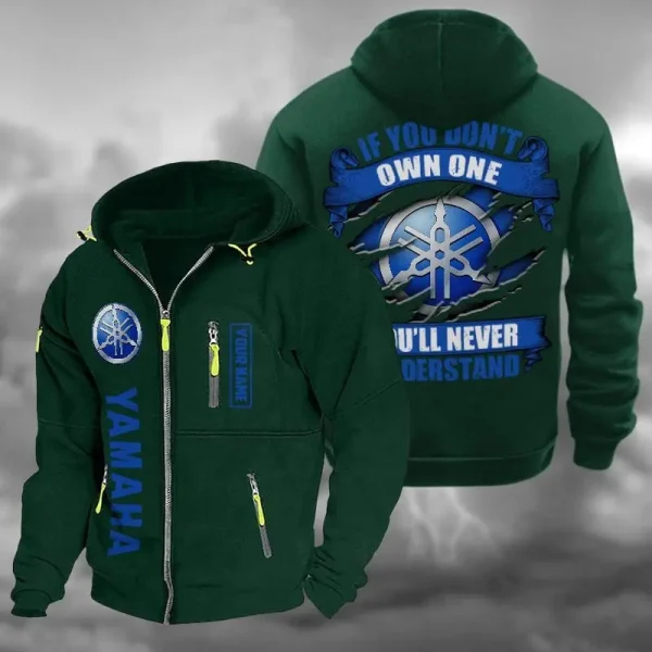 Yamaha Blue Hooded Cardigan Zip Hoodie VD2DZH045