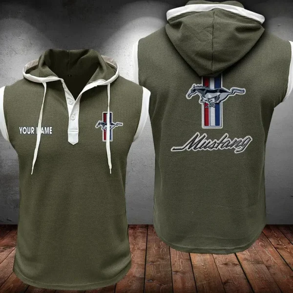 Ford Mustang Sleeveless Vest Hooded CBWSLVH019