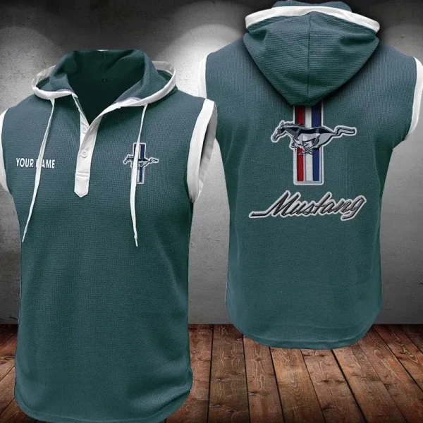 Ford Mustang Sleeveless Vest Hooded CBWSLVH019 - Image 2