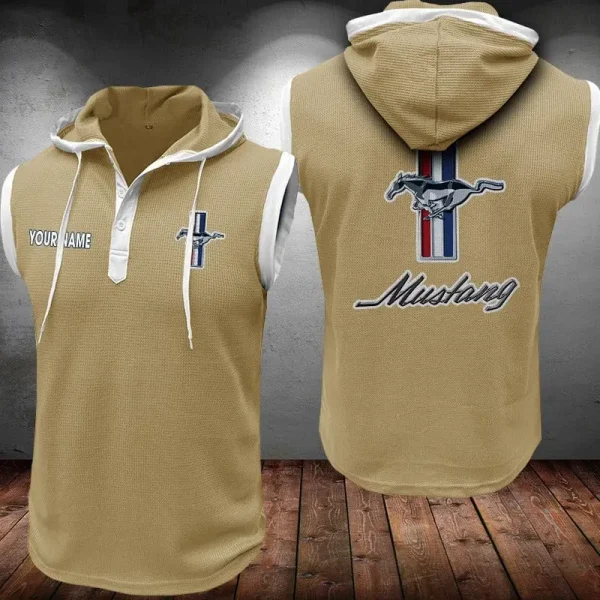 Ford Mustang Sleeveless Vest Hooded CBWSLVH019 - Image 4