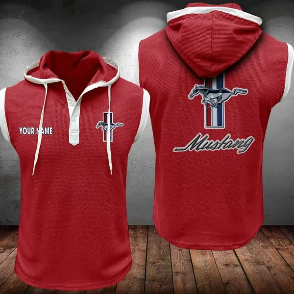 Ford Mustang Sleeveless Vest Hooded CBWSLVH019 - Image 6
