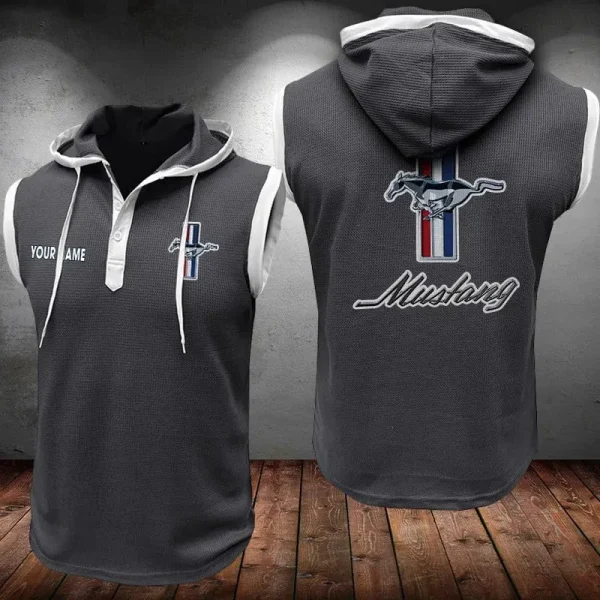 Ford Mustang Sleeveless Vest Hooded CBWSLVH019 - Image 7