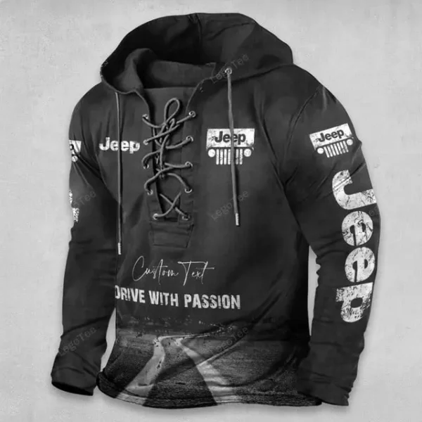 Jeep Lace Up Men Hoodie VD3DLUMH001 - Image 3