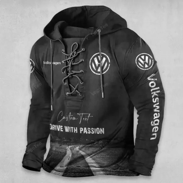 Volkswagen Lace Up Men Hoodie VD3DLUMH002 - Image 3