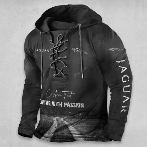 Jaguar Lace Up Men Hoodie VD3DLUMH010 - Image 2