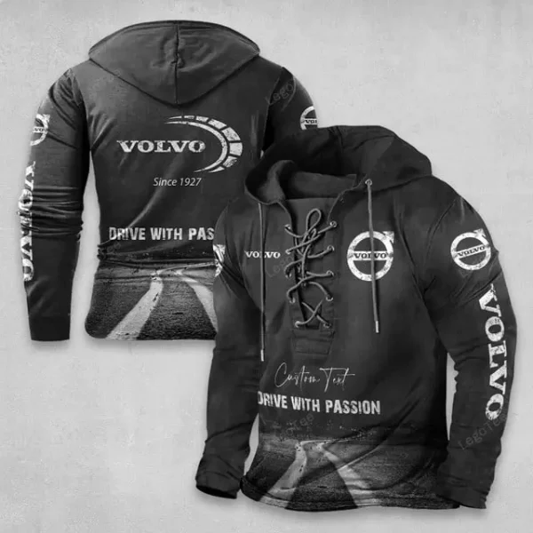 Volvo Lace Up Men Hoodie VD3DLUMH017