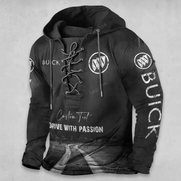 Buick Lace Up Men Hoodie VD3DLUMH062 - Image 2