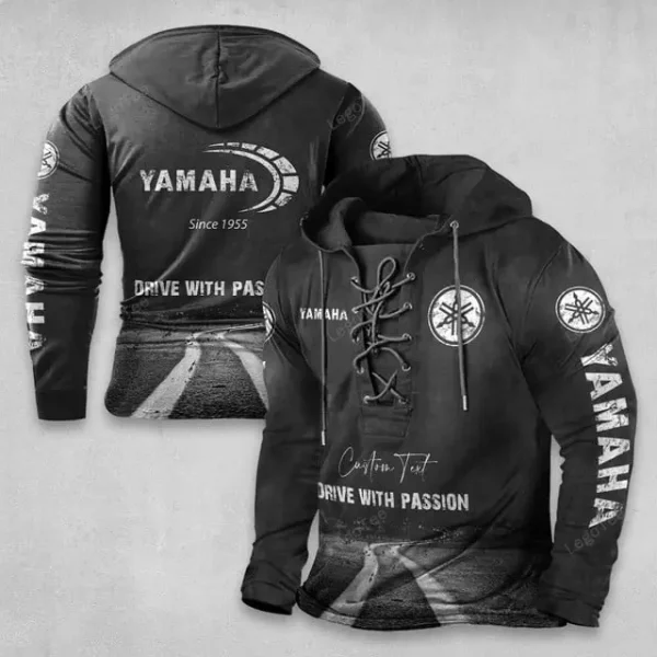 Yamaha Lace Up Men Hoodie VD3DLUMH073
