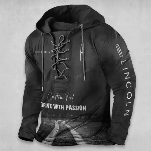 Lincoln Lace Up Men Hoodie VD3DLUMH083 - Image 2