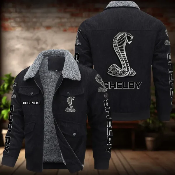 Ford Shelby Men's Thickened Corduroy Jacket VDTCJ034 - Image 2
