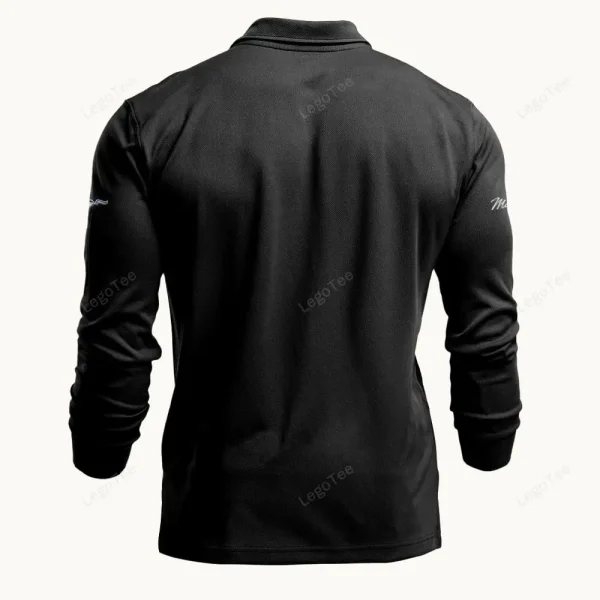 Ford-Mustang Long Sleeve Polo Shirt VDLSPS058 - Image 3