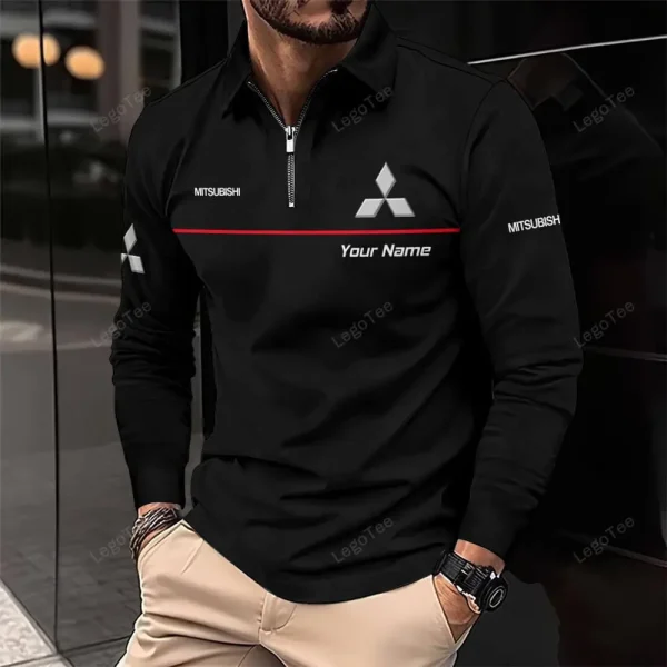 Mitsubishi Long Sleeve Polo Shirt VDLSPS097 - Image 2