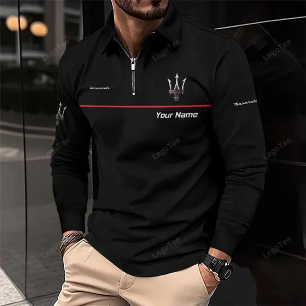 Maserati Long Sleeve Polo Shirt VDLSPS136 - Image 2