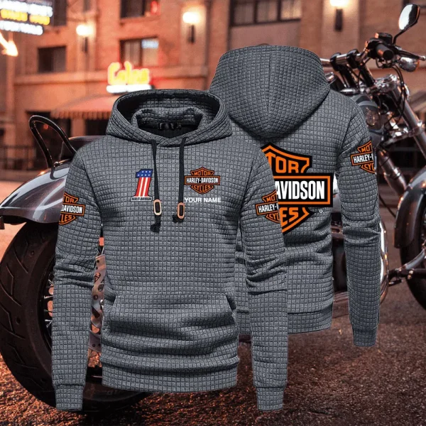 Harley Davidson New Waffle Hoodie Dark Gray VDNWH001