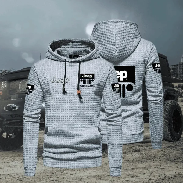 Jeep New Waffle Hoodie Light Gray VDNWH002