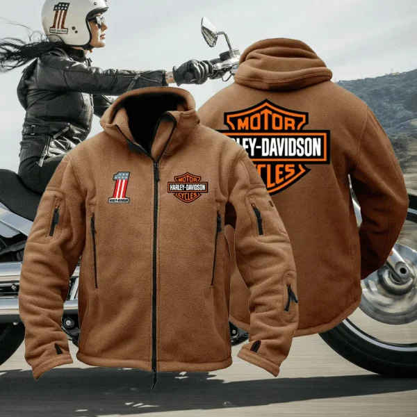 Harley Davidson Fleece Tactical Jacket Outdoors Brown VDFTJO001