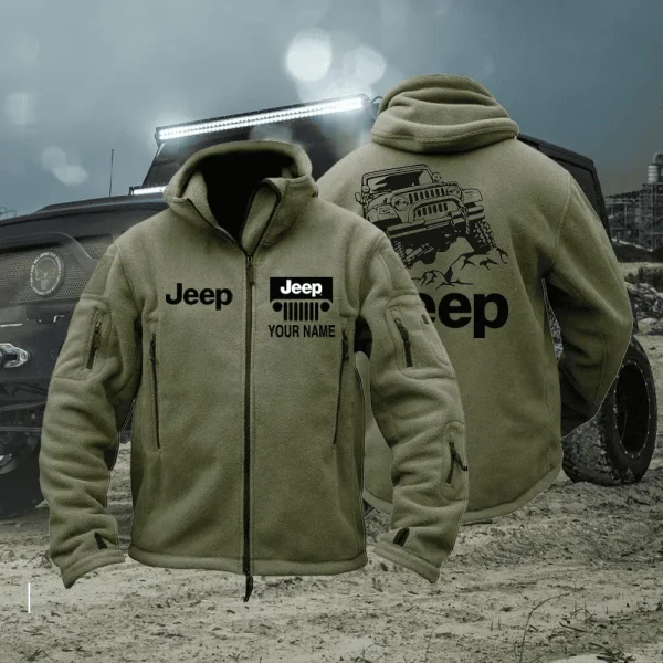 Jeep Fleece Tactical Jacket Outdoors Green VDFTJO003