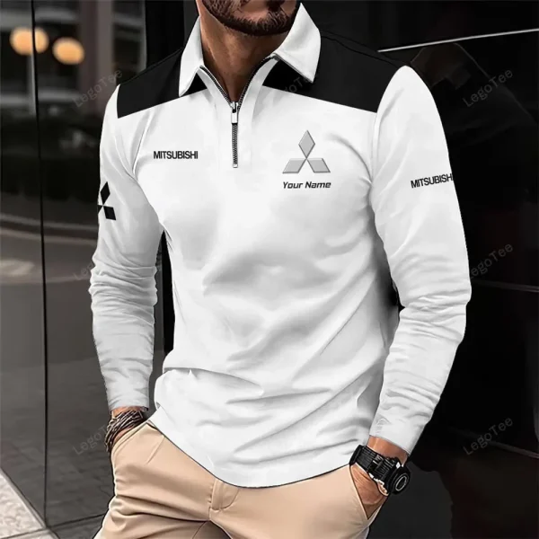 Mitsubishi Long Sleeve Polo Shirt VDLSPS181 - Image 2