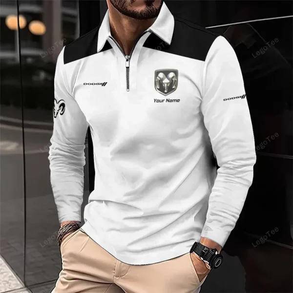 Dodge Long Sleeve Polo Shirt VDLSPS187 - Image 2