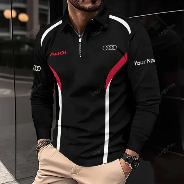 Audi Long Sleeve Polo Shirt VDLSPS223 - Image 2