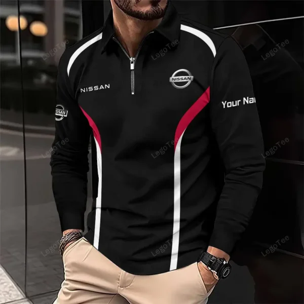 Nissan Long Sleeve Polo Shirt VDLSPS260 - Image 2