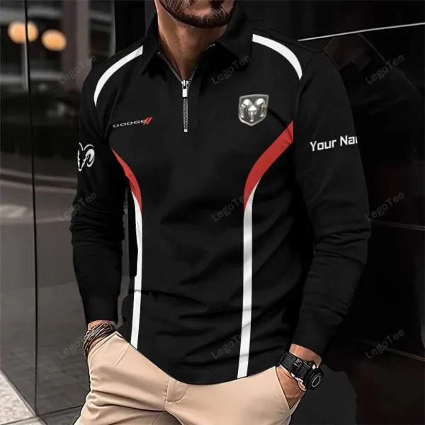 Dodge Long Sleeve Polo Shirt VDLSPS271 - Image 2