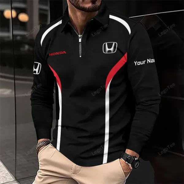 Honda Long Sleeve Polo Shirt VDLSPS282 - Image 2
