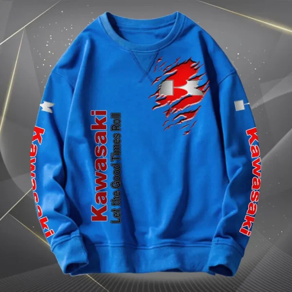 Kawasaki Scratch Rip Pattern Sweatshirt VD2DSW006