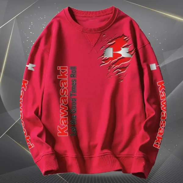 Kawasaki Scratch Rip Pattern Sweatshirt VD2DSW006 - Image 3