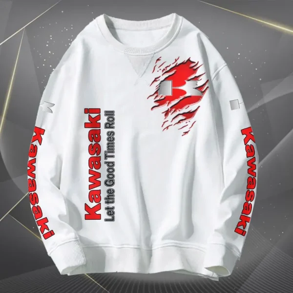 Kawasaki Scratch Rip Pattern Sweatshirt VD2DSW006 - Image 4