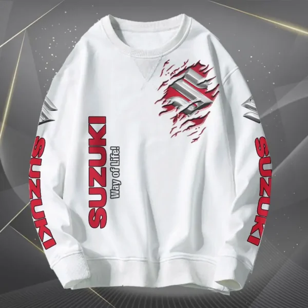 Suzuki Motors Scratch Rip Pattern Sweatshirt VD2DSW025