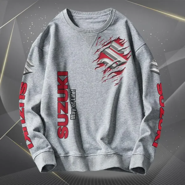 Suzuki Motors Scratch Rip Pattern Sweatshirt VD2DSW025 - Image 3