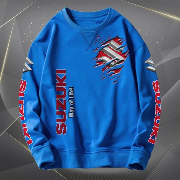 Suzuki Motors Scratch Rip Pattern Sweatshirt VD2DSW025 - Image 5