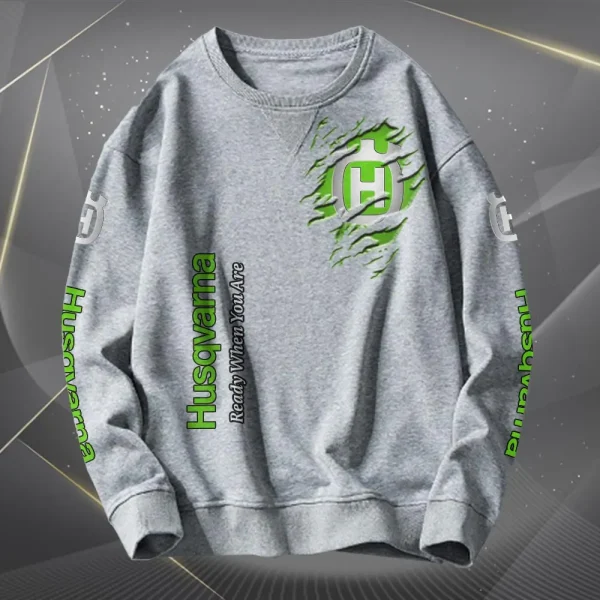 Husqvarna Scratch Rip Pattern Sweatshirt VD2DSW029 - Image 3