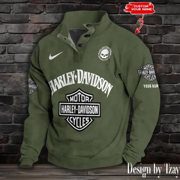 Harley Davidson Double Breasted Stand Collar Hoodies VDSPS142