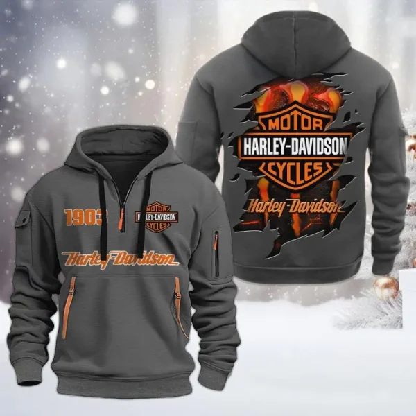 Harley Davidson Heavy Dark Gray Hoodie VDHVH920