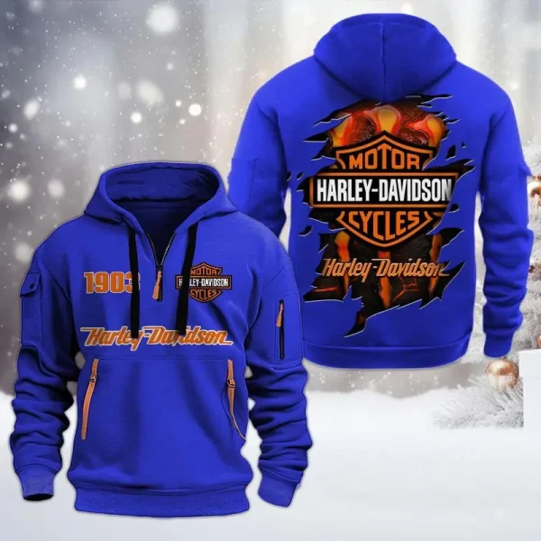 Harley Davidson Heavy Royal Blue Hoodie VDHVH920