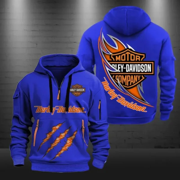 Harley Davidson Heavy Royal Blue Hoodie VDHVH921