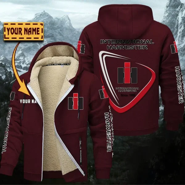 International Harvester Hoodie Zip Velvet Coat WINHZVC20170