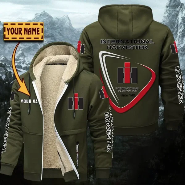 International Harvester Hoodie Zip Velvet Coat WINHZVC20170 - Image 3